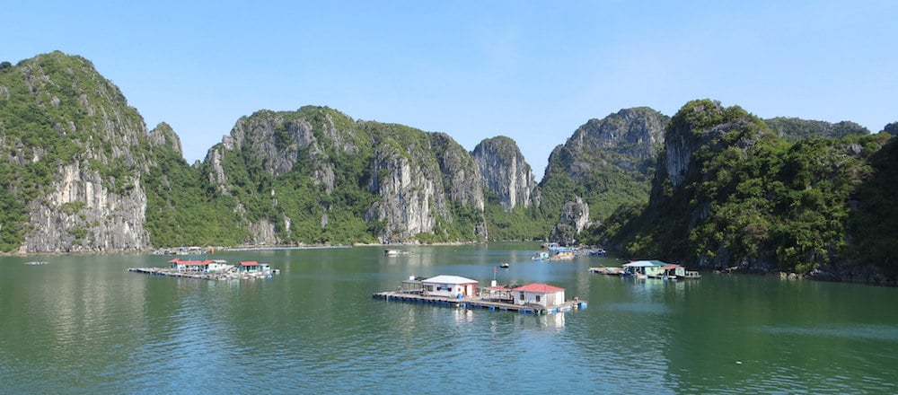 Halong Bay, a UNESCO World Heritage Site is filled with over 1,500 limestone islands and dramatic rock formations