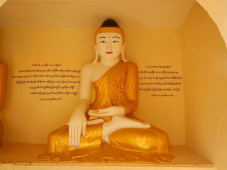 Phowin Taung, a Buddhist cave complex filled with Buddhist statues and paintings